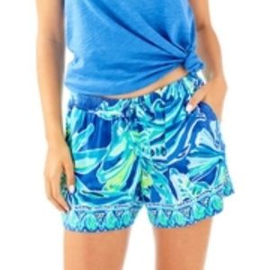 Lilly Pulitzer Blue Green Printed Women's Shorts